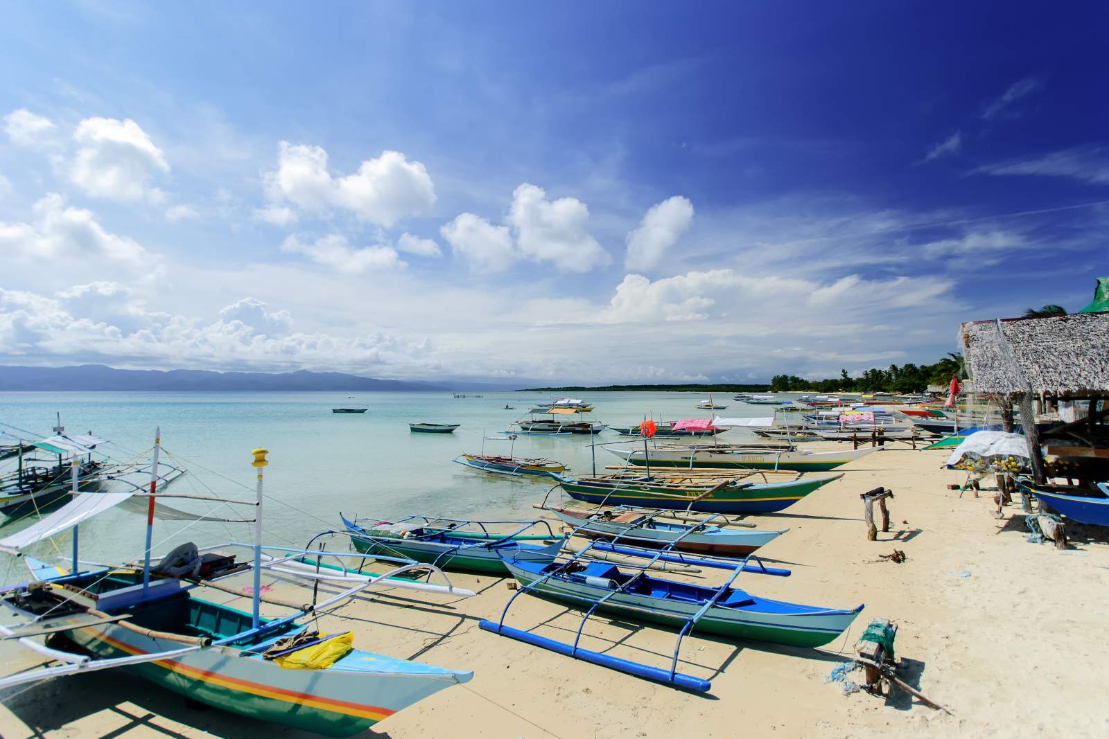 Cagbalete Island Bancas parked near Sabang, Barangay Uno